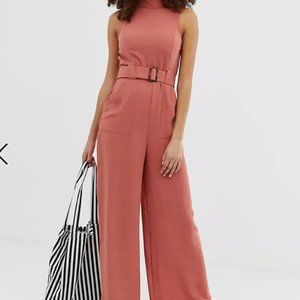 ASOS DESIGN high neck wide leg jumpsuit Size 8